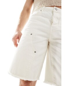 Sixth June - Pantaloncini di jeans da lavoro bianchi-Bianco