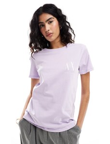 Armani Exchange - T-shirt vestibilità classica color cielo viola