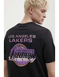 New Era t-shirt in cotone uomo colore nero LOS ANGELES LAKERS