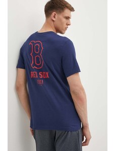 Nike t-shirt in cotone Boston Red Sox uomo colore blu navy