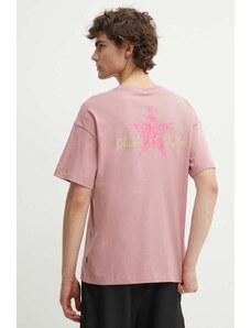Converse t-shirt in cotone colore rosa con applicazione 10025187-A02