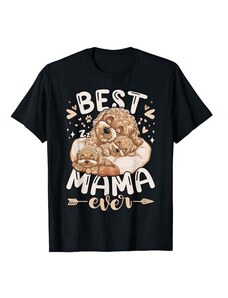 Mother's Day Mom Grandma Gift Ideas by Conreo Migliore Mamma, Mamma Maltipoo con cucciolo Maglietta