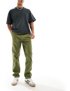 ASOS DESIGN - Pantaloni dritti verde kaki in tessuto ripstop