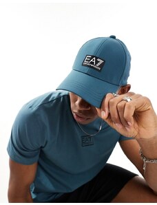 Armani - EA7 Core - Cappellino con visiera blu medio con etichetta del logo