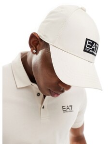 Armani - EA7 Core - Cappellino con visiera beige con etichetta del logo-Neutro
