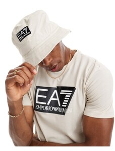 Armani - EA7 Core - Cappello da pescatore beige con etichetta del logo-Neutro