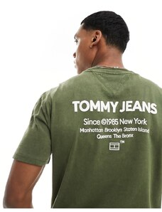Tommy Jeans - Essential - T-shirt vestibilità classica verde oliva slavato