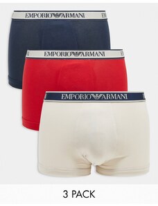 Emporio Armani - Bodywear - Confezione da 3 boxer aderenti multicolore