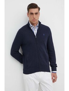 Polo Ralph Lauren cardigan in cotone colore blu navy 710A30449