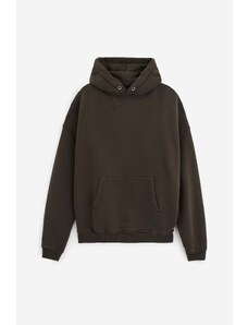 STAY HUMAN ON EARTH Felpa RELAXED HOODIE in cotone marrone