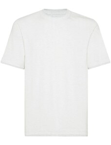Brunello Cucinelli T-shirt grigio perla con logo