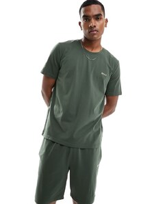 BOSS Bodywear - Mix & Match - T-shirt kaki in coordinato-Verde
