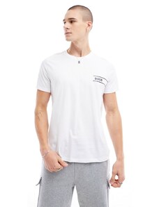BOSS bodywear - T-shirt bianca con logo-Bianco