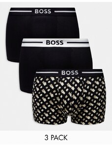 BOSS Bodywear - Confezione da 3 boxer aderenti multicolore con motivo vivace