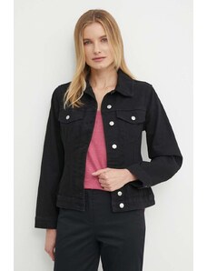 Sisley giacca di jeans donna colore nero