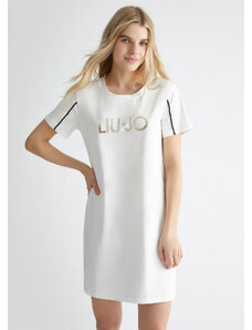 LIUJO Liu Jo Vestito Corto Bianco Con Logo