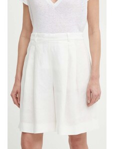 Polo Ralph Lauren pantaloncini in lino colore bianco 211935393
