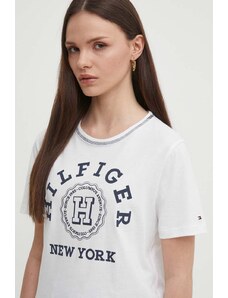 Tommy Hilfiger t-shirt in cotone donna colore bianco WW0WW41575
