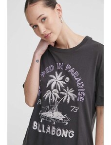 Billabong t-shirt in cotone donna colore grigio EBJZT00255