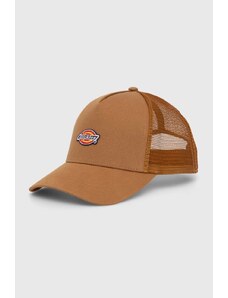 Dickies berretto da baseball HANSTON TRUCKER colore marrone con applicazione DK0A4YV3