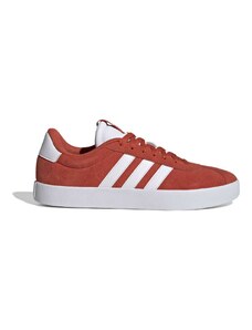 Sneakers rosse da uomo con strisce bianche adidas VL Court 3.0