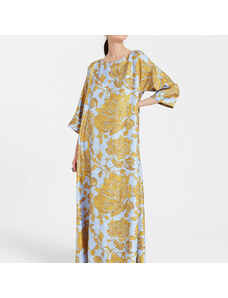 La DoubleJ VIP Summer Collection Pre Access gend - Muumuu Dress Round Neck Tangle Light Blue L 100% Silk