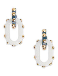 La DoubleJ Jewelry gend - Nefertiti Double Earrings Solid Teal One Size 85% Polyester 15% Metal