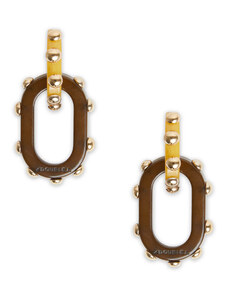 La DoubleJ VIP Summer Collection Pre Access gend - Nefertiti Double Earrings Solid Yellow One Size 85% Polyester 15% Metal