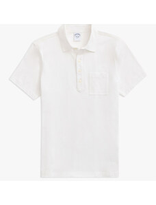Brooks Brothers Polo bianca in jersey di cotone vintage - male Polo Bianco L