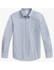 Brooks Brothers Camicia sportiva blu regular fit Oxford Friday con collo a polo button-down - male Camicie sportive Blu XXL