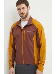 Jack Wolfskin giacca antivento Gravex 2.5L colore marrone