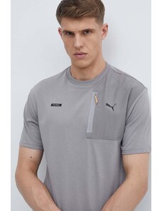 Puma t-shirt in cotone uomo colore grigio 678920