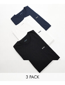BOSS Bodywear - Confezione da 3 T-shirt colore bianco, blu navy, nero-Multicolore
