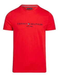 Tommy Hilfiger t-shirt rossa logo ricamato MW0MW11797