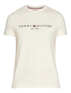 Tommy Hilfiger t-shirt crema logo ricamato MW0MW11797