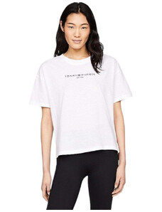 Tommy Hilfiger t-shirt bianca cropped relaxed WW0WW41097