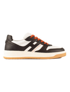 Hogan Sneakers H630 Marrone bianco e arancio