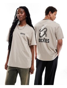 Dickies - Lake Oswego - T-shirt a maniche corte color sabbia con stampa sul retro - In esclusiva per ASOS-Neutro