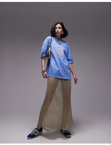 Topshop - T-shirt oversize blu con stampa “Atletico”