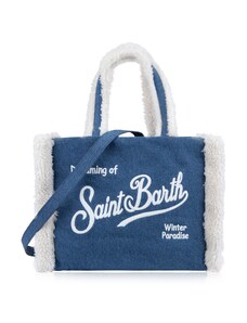 MC2 SAINT BARTH Soft Bag 12 EMB Shoulder Bag Denim Cotone, Poliestere