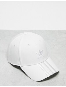 adidas Originals - Cappellino bianco con 3 strisce
