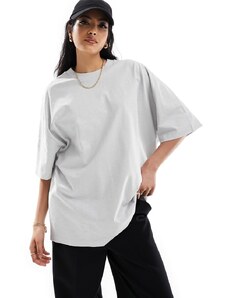 ASOS DESIGN - T-shirt oversize effetto fiammato color pietra-Neutro