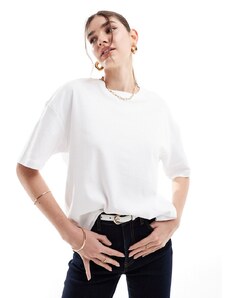 Mango - T-shirt oversize premium bianca-Bianco