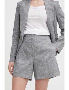 Sisley pantaloncini in lino colore grigio