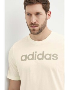 adidas t-shirt in cotone uomo colore beige IS1345