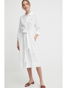 Polo Ralph Lauren vestito di lino colore bianco 211943992