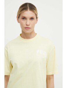 Fila t-shirt in cotone Linyi donna colore giallo FAW0764
