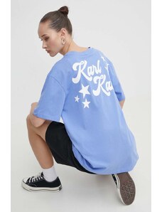 Karl Kani t-shirt in cotone donna colore blu