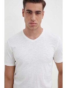 Sisley t-shirt in cotone uomo colore beige