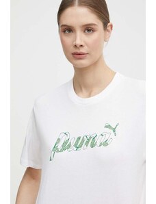 Puma t-shirt in cotone donna colore bianco 680432